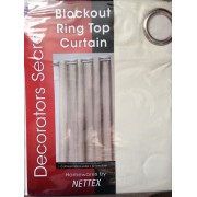 Blockout Ring Top Curtain - Cream Blockout Ring Top Curtain - Cream